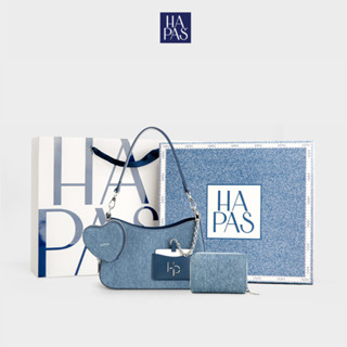 Bộ Quà Tặng Túi Xách Nữ Đeo Vai Love Charm HAPAS Hobo Đáy Vuông Size 23 - TDV240358