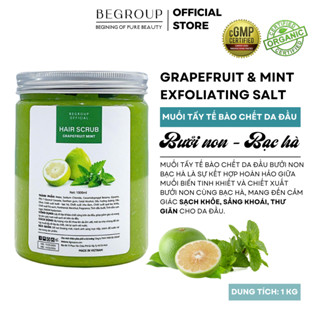 Muối tẩy tế bào chết da đầu Bưởi non Bạc hà hủ 1KG