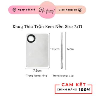 Khay Thìa Trộn Kem Nền Size 7x11 kem nền, mix nền đa năng bằng thép không gỉ chuyên dùng cho makeup