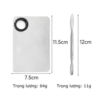  Khay Trộn Kem Nền Kèm Spatula – Dụng Cụ Make-up Chuyên Nghiệp Gumihoo1 