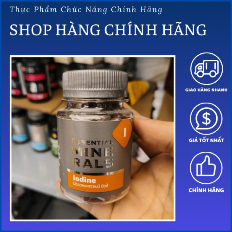Essential Minerals Lodine Siberian, bổ sung i ốt, nâng cao sức khỏe - Hộp 60v