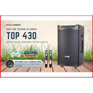  Loa Kéo Karaoke ACNOS TOP 430 Công Suất 1200W Bass 40cm Kèm 2 Micro hàng chính hãng - bảo hành 12 tháng 