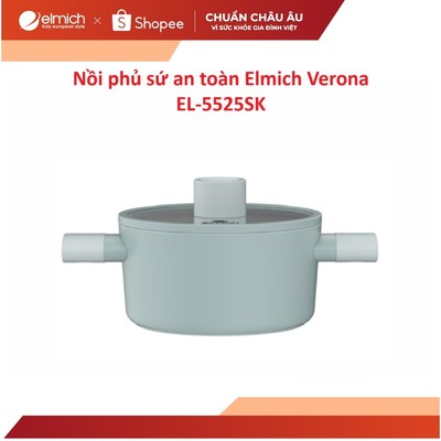 Nồi phủ sứ an toàn Elmich Verona EL-5525 Size 16,18,20,24cm