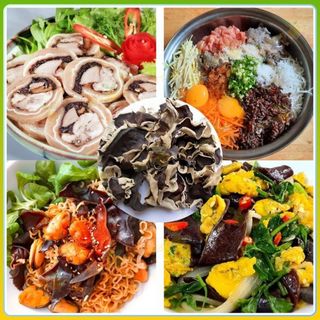 [50g-100g] Nấm mèo 2 da cánh mỏng - Mộc nhĩ đen khô ráo