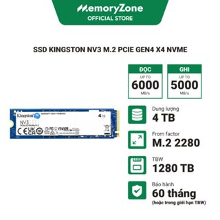 Ổ cứng SSD Kingston NV3 500GB - 1TB - 2TB - 4TB M.2 PCIe Gen4 x4 NVMe