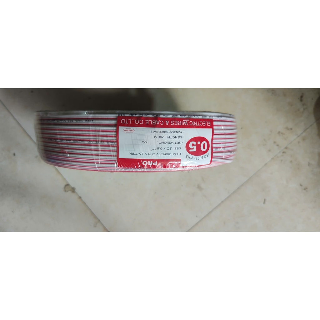 Dây điện súp 2x0.5 lõi đồng-giá 5 mét