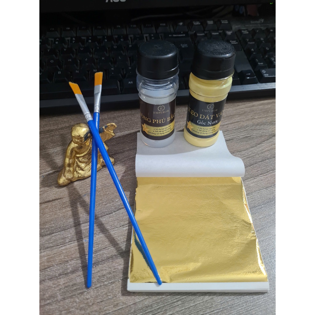 combo 50 lá vàng màu 24k/ 50 lá bạc nhỏ gọn, tiết kiệm dành cho người mới trải nghiệm