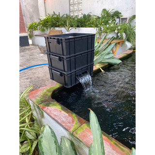  Baki lọc thùng hồ cá  tặng kèm ống  mưa  bộ 3-4từng 