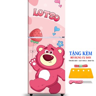 Decal gấu dâu 1 (14) dễ thương dán tủ lạnh - máy giặt - máy lạnh chất liệu decal chống thấm nước, không bay màu