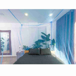 Màn tuyn 1m6x2m trơn xanh