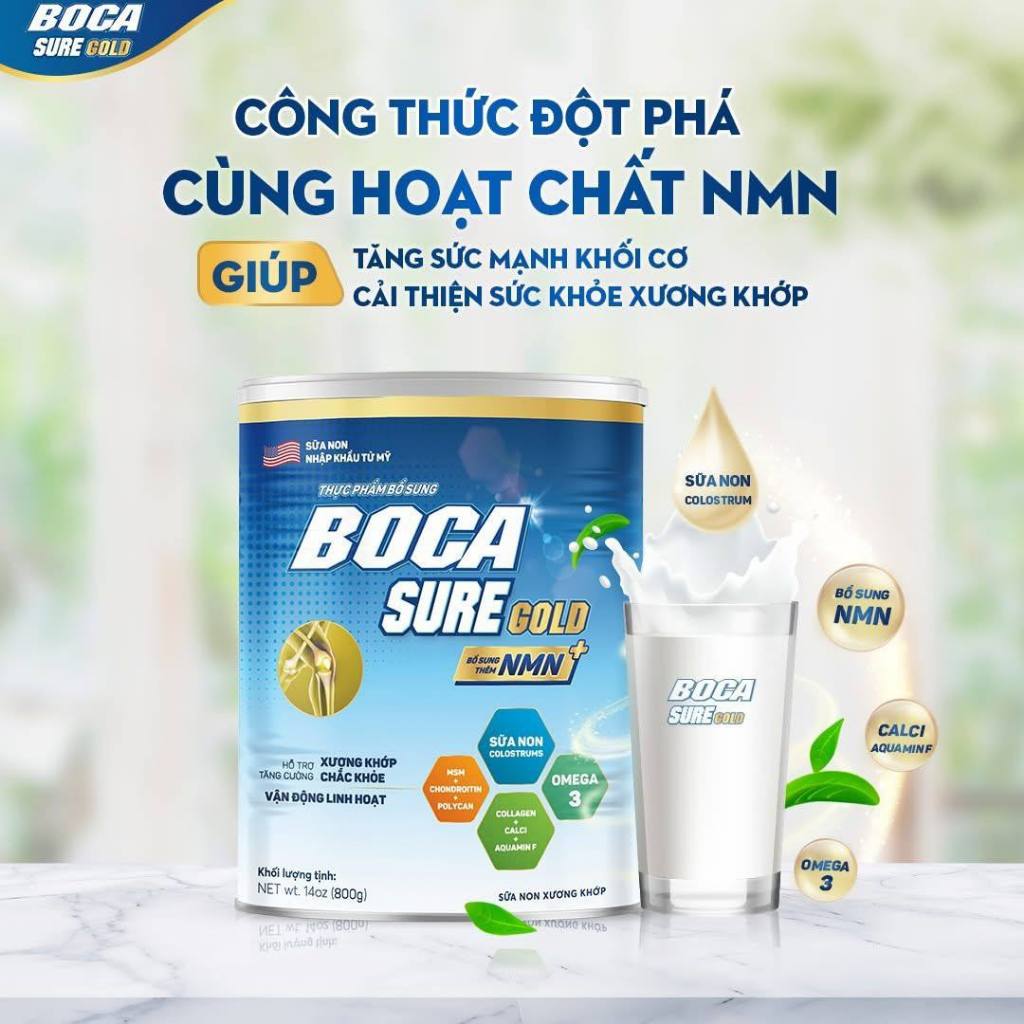 SỮA NON BOCA SURE 650g  [CHÍNH HÃNG]  SỮA NON BOCASURE HỖ TRỢ XƯƠNG KHỚP NHẬP KHẨU ĐỘC QUYỀN TỪ MỸ
