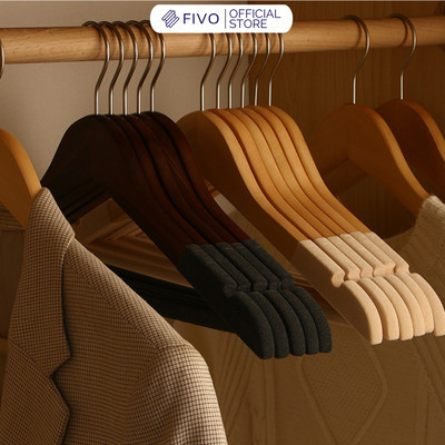 Móc Treo Quần Áo Gỗ Tự Nhiên Fivo FM03, Nhiều Mẫu Mã, Thiết Kế Tinh Tế, Phù Hợp Nhiều Loại Trang Phục Nam Nữ