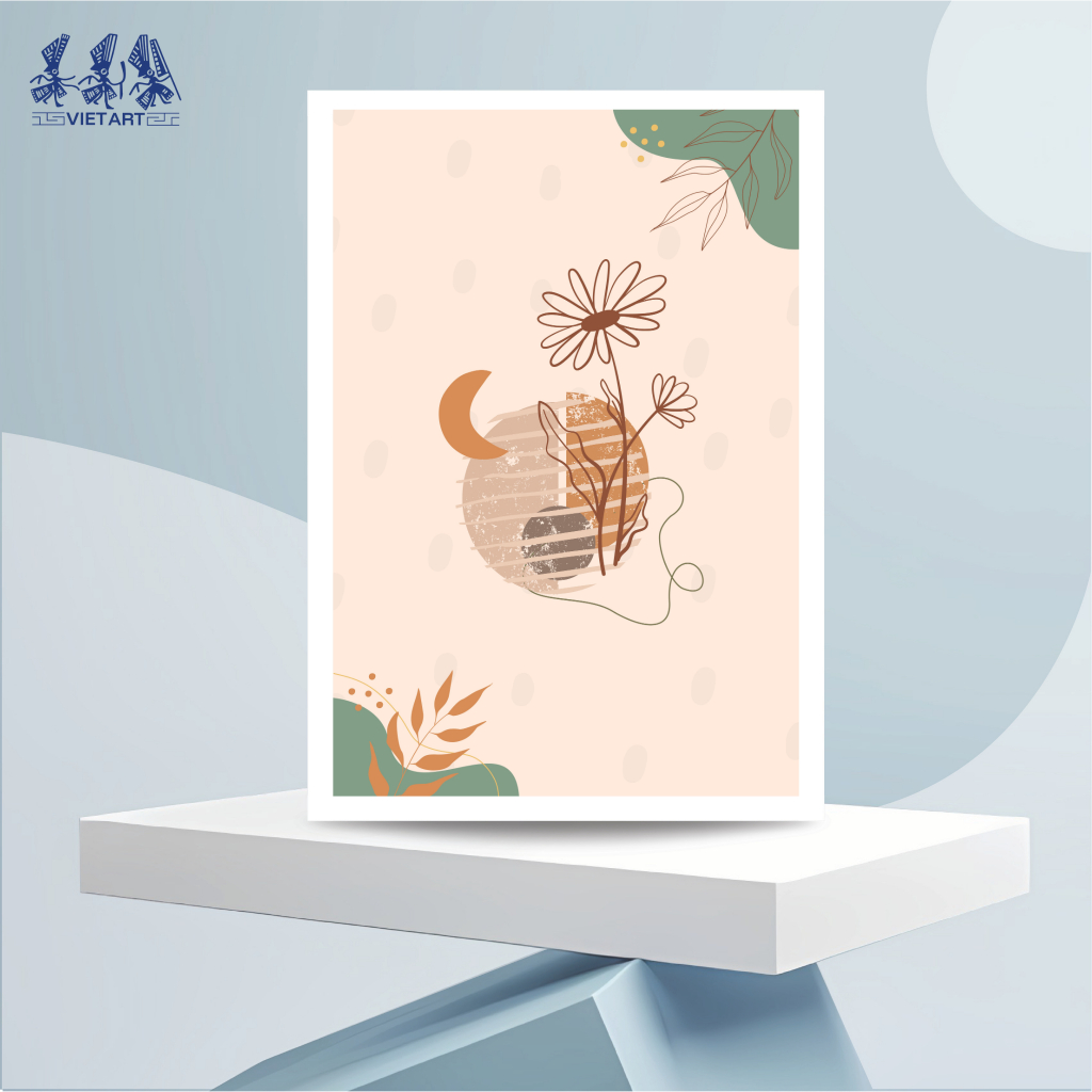 Tranh Canvas BOHO Decor Lá Cây Trừu Tượng 02 - Tranh Treo Tường Viet Art Space 
