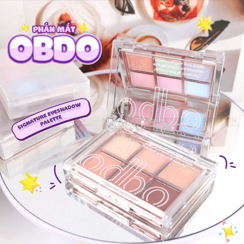 Bảng Phấn Mắt 6 Ô Màu Nhũ Mịn Lì  Odbo Signature Eyeshadow Palette OD276
