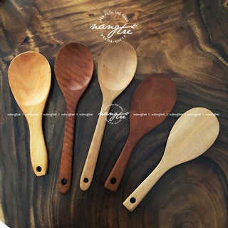 Vá gỗ cơm/canh/súp - Vá gỗ beech - Wooden rice spoon