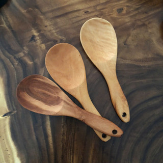 Vá gỗ cơm/canh/súp - Vá gỗ beech - Wooden rice spoon