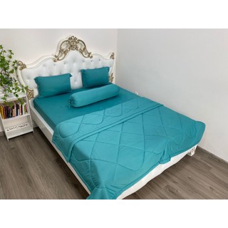 {SP3} 16 MÀU -  BỘ GA GỐI MỀN THUN TRƠN  ( 5 MÓN GỒM 1 GA BỌC + 2 VỎ GỐI NẰM+ 1 VỎ GỐI ÔM+ 1 MỀN)