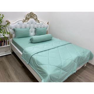{SP3} 16 MÀU -  BỘ GA GỐI MỀN THUN TRƠN  ( 5 MÓN GỒM 1 GA BỌC + 2 VỎ GỐI NẰM+ 1 VỎ GỐI ÔM+ 1 MỀN)