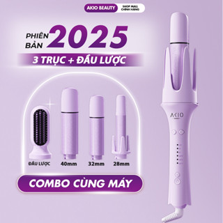 Máy uốn tóc xoăn tự động Akio 3 trục thay đổi đường kính uốn 28mm, 32mm 40mm và 1 đầu lược