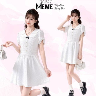 Váy Trắng Ngắn Xoè Chữ A Thiết Kế Cổ Sen Điệu Đà Nữ Tính Cho Nàng - MeMe Boutique [TLV10]