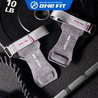 Găng Tay Tập Gym Lifting Straps ONEFIT Cao Cấp Da Bò Chính Hãng Dày 4mm, Hỗ Trợ Kéo Lưng, Tập Xô, Chống Trơn Trượt