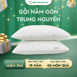 Ruột gối nằm gòn 40x60, 50x70 ép hơi Trung Nguyên, gối nằm cao cấp, êm ái mềm mại, thoáng mát, có khóa kéo tiện lợi