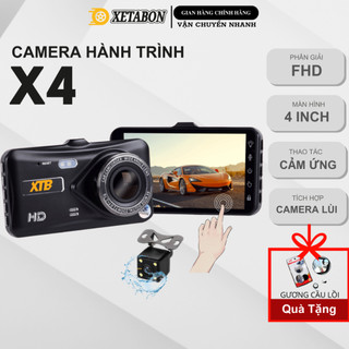  Camera hành trình ô tô X4 màn hình cảm ứng 4 inch ghi hình trước sau Full HD 1080p bảo hành 12 tháng 
