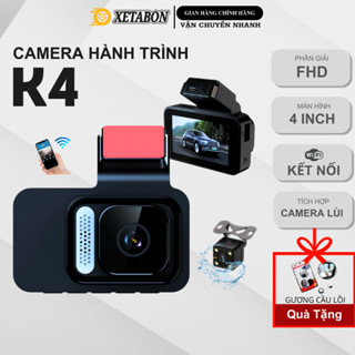 Camera hành trình ô tô K4 màn hình 3 inch ghi hình kép độ phân giải Full HD 1080P kết nối điện thoại bảo hành 12 tháng