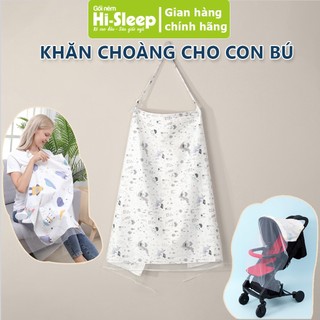  Khăn choàng cho con bú Hi-Sleep mềm mại thoáng khí 2 lớp đa năng che xe đẩy khăn che nắng chắn gió 