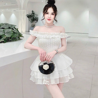Váy tơ chun quây xòe
