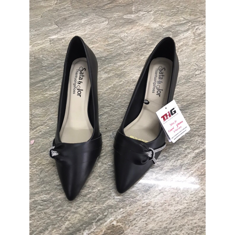 Giày thời trang nữ cao gót 3p Sata&jor mũi nhọn gót nhọn mới