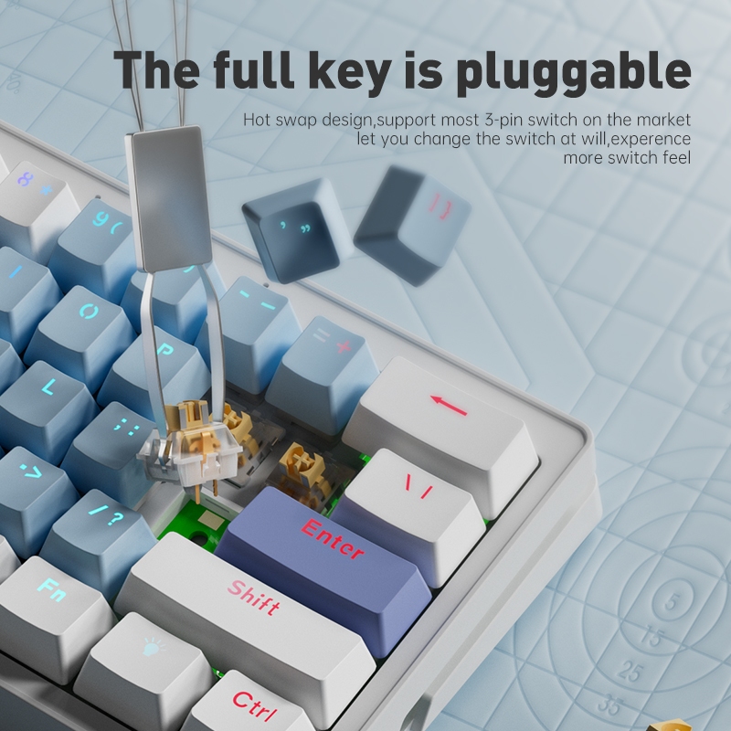 Bàn Phím Cơ ZIFRIEND AG61 61 Phím - LED RGB 11 Chế Độ - Phím Chống Ghost - Làm Việc & Game Siêu Mượt | BigBuy360 - bigbuy360.vn