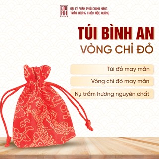  Combo An Lành : Túi trầm Bình An vòng tay chỉ đỏ may mắn và nhang nụ trầm hương Thiên Mộc Hương 