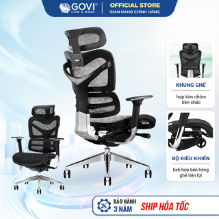 Ghế công thái học GOVI Solo S702 thiết kế hiện đại, bảo hành 5 năm