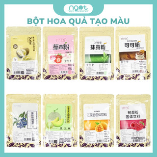 Gói 100g bột tạo màu vị dâu tây, dưa hấu, xoài, quả bơ, hoa hồng, khoai lang tím, quả lê, việt quất