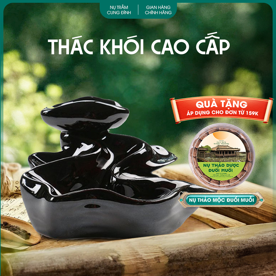 Thác Khói Trầm Hương Phong Thủy Dùng Để Xông Trầm - Trầm Hương Cung Đình