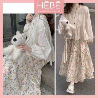  Set bộ nữ Kylies vải thô Kate hai lớp mềm mại thoáng mát bộ đồ nữ tay lửng kèm chân váy hoa thời trang vintage HEBE 