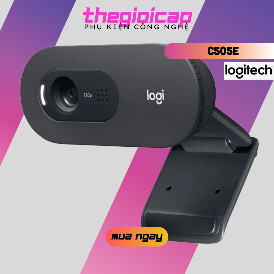 Webcam Logitech C505e HD 720P - Hàng Chính Hãng