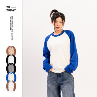 Áo Thun Tay Dài Raglan Nam Nữ Unisex Trơn, Cotton 100% 230gsm, Không Rút Hay Co Giãn TOTODAY Raglan