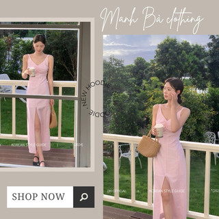 (manhba.clothing) váy hai dây xẻ nhà DH OFFICIAL CHÍNH HÃNG