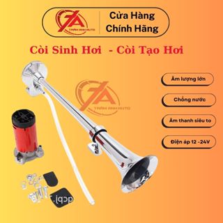 Còi Sinh Hơi, Còi Kèn tạo hơi 45cm dành cho ô tô, xe tải 12V và 24V - Trâm Anh 94