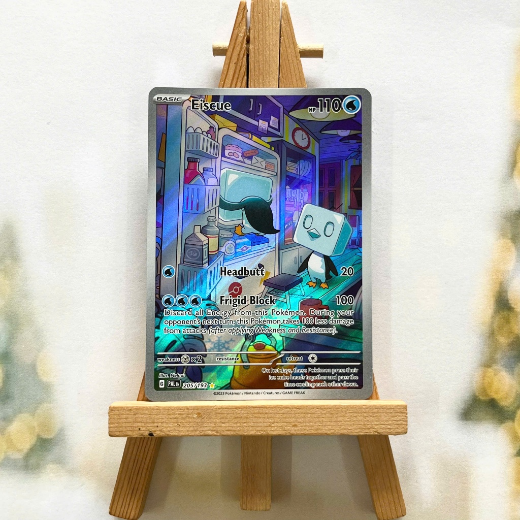Thẻ hình Pokemon Eiscue 205/193 - Lá bài Paldea Evolved Illustration Rare tiếng Anh