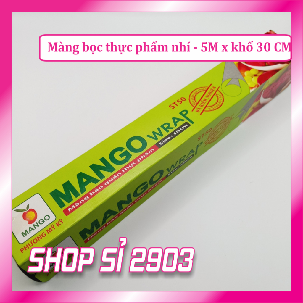 [Combo 5 hộp] Màng bọc thực phẩm size nhỏ - 30 cm