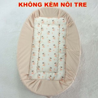 Nệm lót nôi tre đặt võng an toàn cho bé vải Muslin