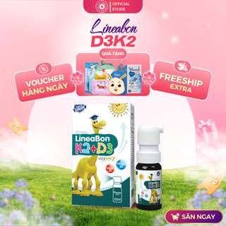  Lineabon D3K2 vitamin MK7 màu xanh dạng xịt tiện lợi hỗ trợ bổ sung vitamin D3 K2 và canxi cho bé phát triển chiều cao 