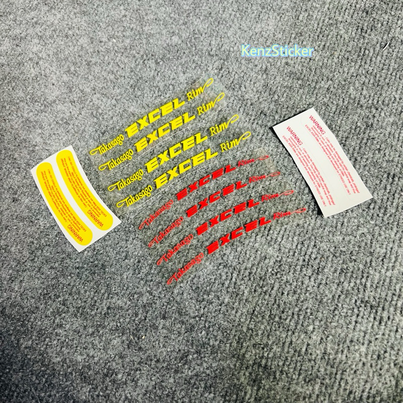 Tem Logo Sticker Mod Niềng Excel Decal Lột Seal Chống Thấm Nước,Kháng Nhiệt Tốt