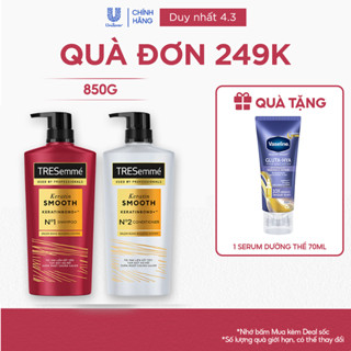 Dầu Gội/Dầu xả TRESemmé Keratin Smooth/ Bond Repair/ Salon Detox Cho Tóc Vào Nếp, Giảm Gãy Rụng, Detox Sạchsâu 640g/620g
