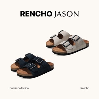 Dép Rencho Jason double straps hai quai cao 3cm đế trấu chống trơn trượt