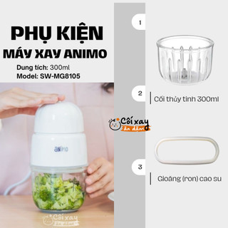 Cối Thủy Tinh Thay Thế Máy Xay Animo Petite Plus 0.3L - Model: SW-MG8105