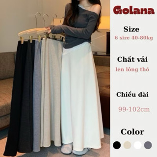  Chân váy midi xòe chất Tăm nhung lông Thỏ dáng Dài 3 màu nữ Tính    có bigsize  CV125 